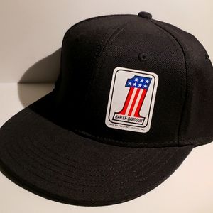 Vintage Harley Davidson Flexfit Hat 1970s - New hat with vintage transfer